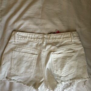 Edikted Off-White Jean Shorts